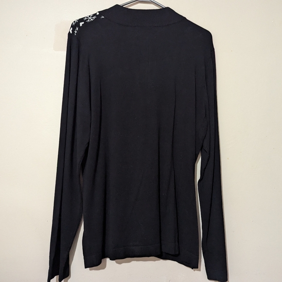 Cottage Country Half-Zip Fair Isle Sweater Hearts Snowflakes Size XL New! - Picture 7 of 10